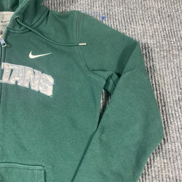 Nike Michigan State Spartans Hoodie Boys Medium Green Full Zip Sweatshirt Swoosh - Picture 5 of 13